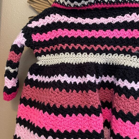 Little Girl Crochet Handmade Coat Dress 18-24 Months - Picture 8 of 16